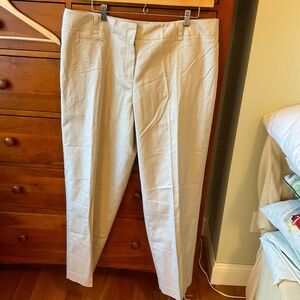 NWT Avenue Cotton-Linen Blend Trousers, Size 18